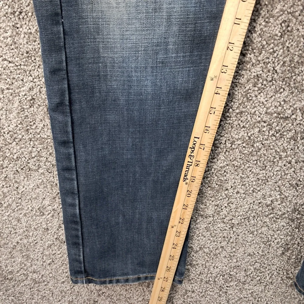 Levis 512 Slim Taper Mens Blue Denim Jeans 34x30 Medium Wash WaterLess 7002
